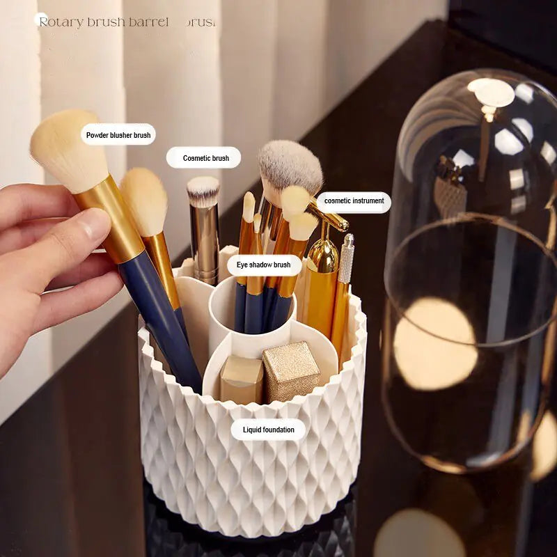 Rotating Makeup Brush Storage