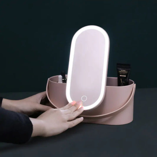 LED Lighted Makeup Organizer: Portable Travel Case